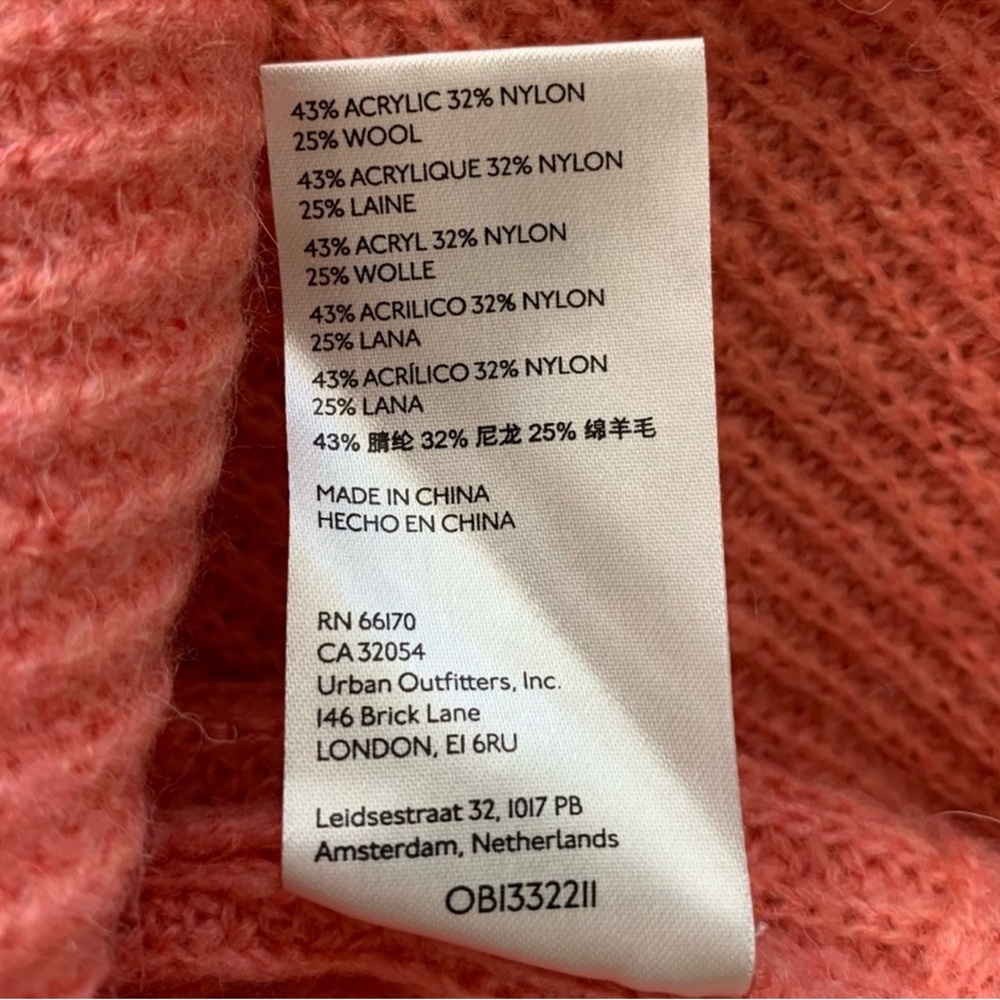 Free People Autumn Sky Ombre Sweater wool blend peach orange pink medium - Picture 10 of 12